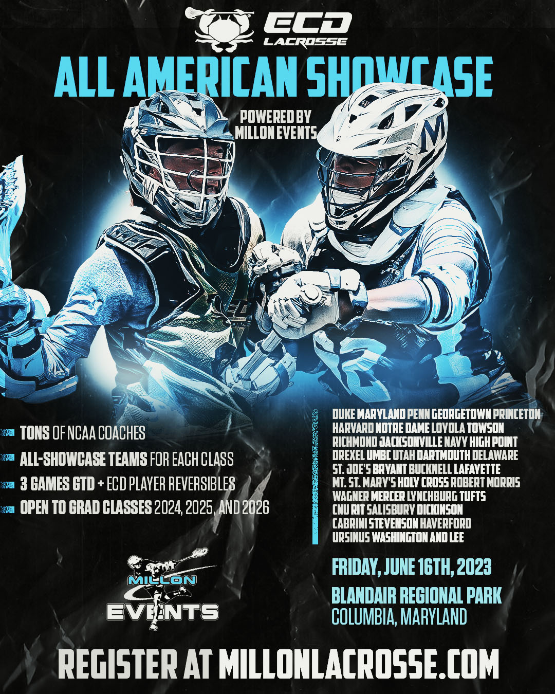 ECD All-American Showcase powered by Millon Events - 2024, 2025, & 2026 -  Millon Lacrosse
